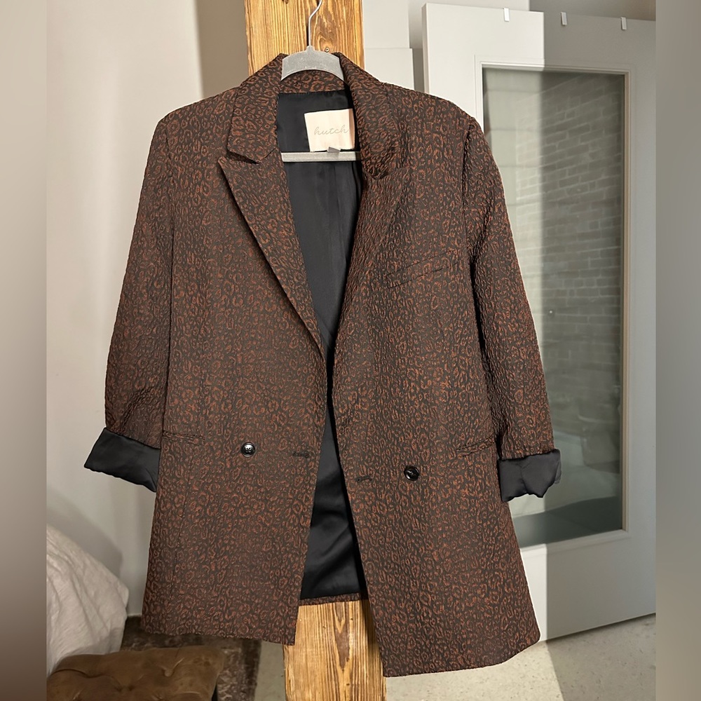 Hutch Leopard Oversized Blazer